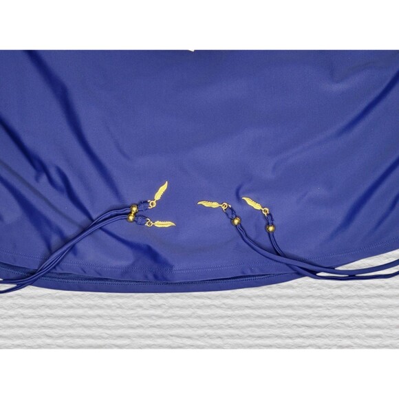 NEW Jessica Simpson 2pc Tankini Skirtini Swimsuit 1X Blue Embroidered - Picture 9 of 16